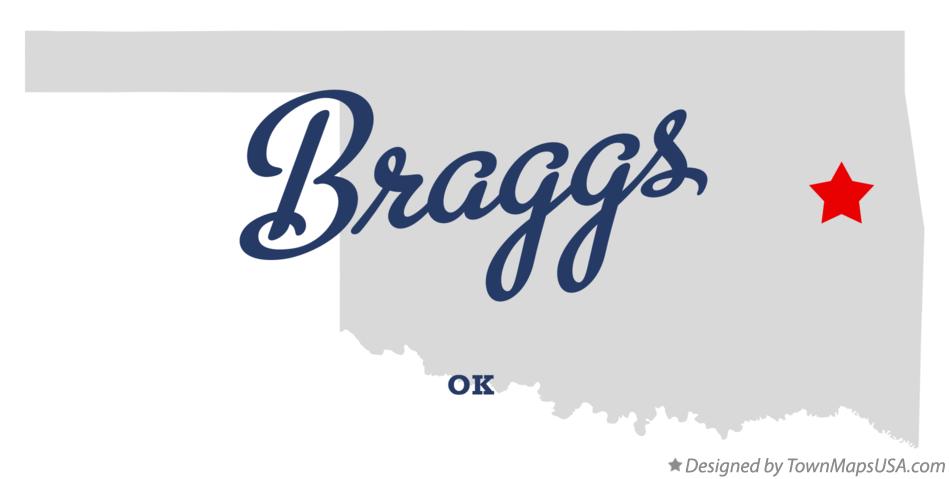 Map of Braggs Oklahoma OK