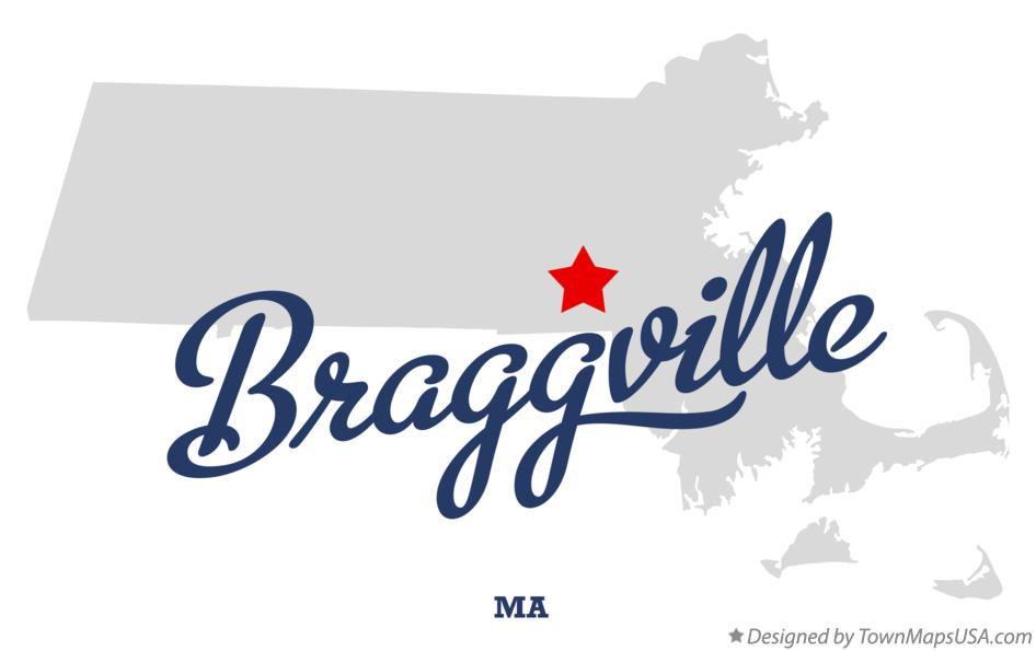 Map of Braggville Massachusetts MA