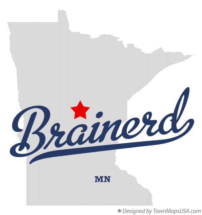 Map of Brainerd Minnesota MN