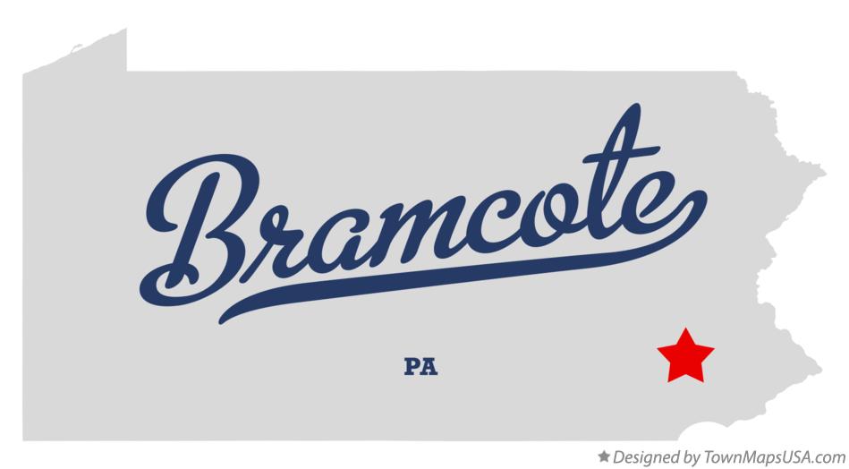Map of Bramcote Pennsylvania PA