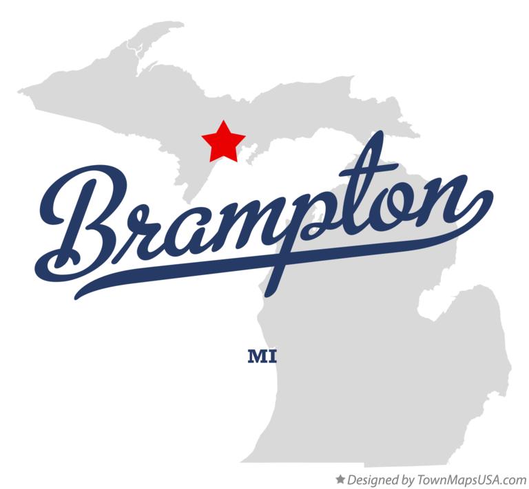 Map of Brampton Michigan MI