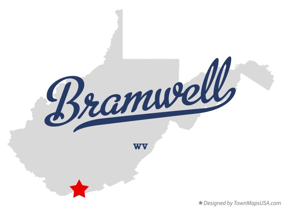 Map of Bramwell West Virginia WV