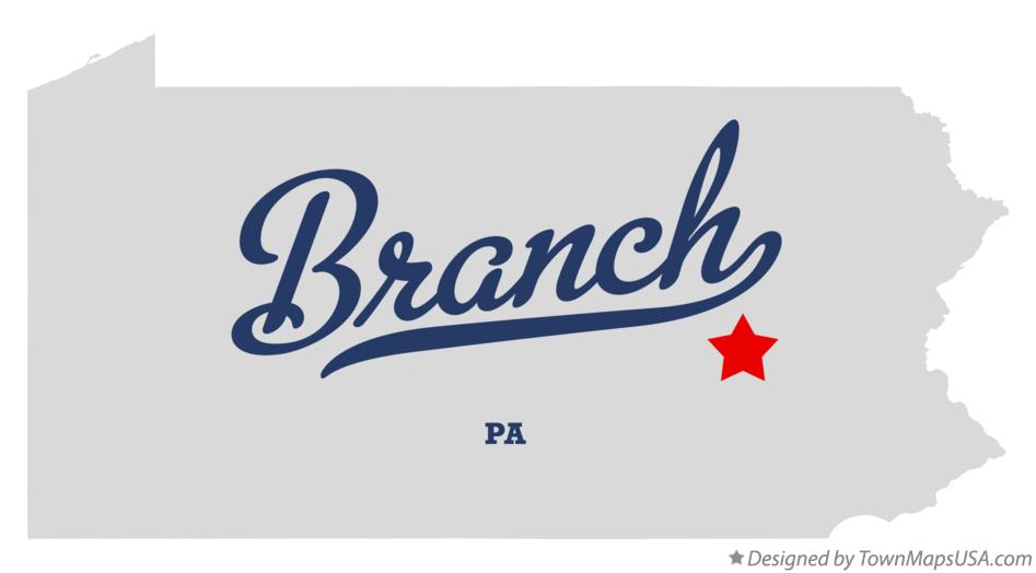 Map of Branch Pennsylvania PA