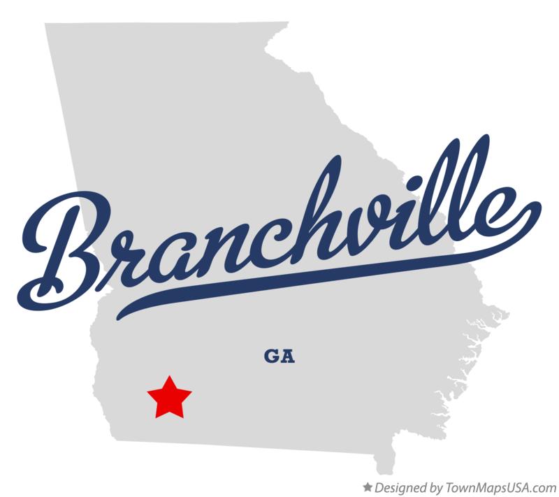 Map of Branchville Georgia GA