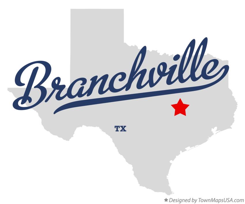 Map of Branchville Texas TX