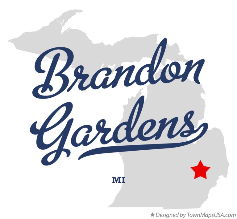 Map of Brandon Gardens Michigan MI