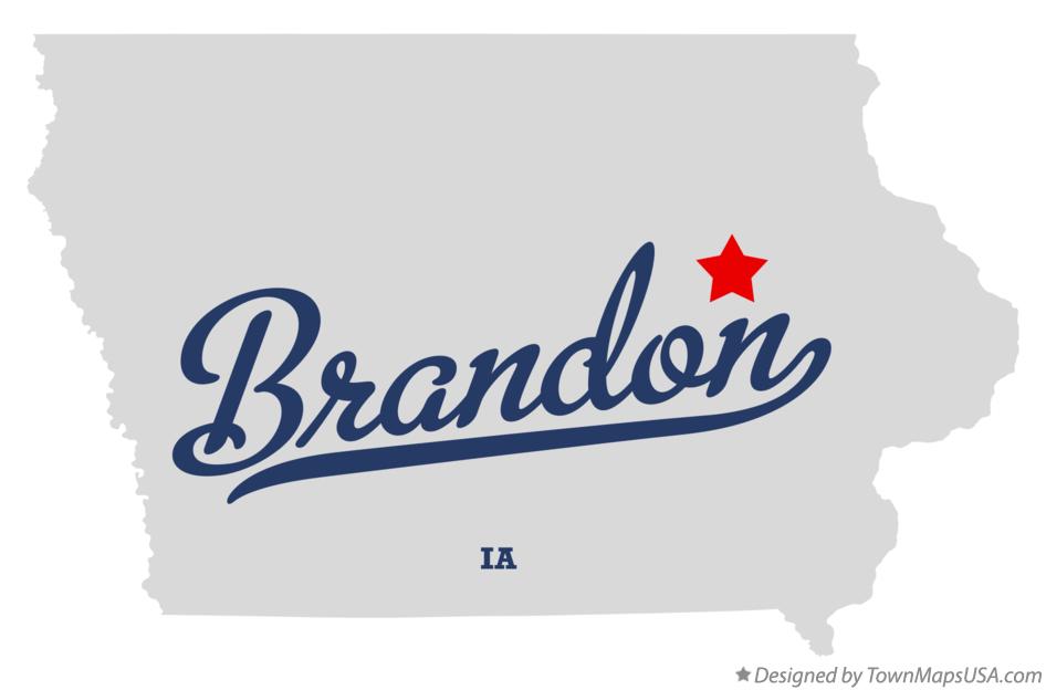 Map of Brandon Iowa IA