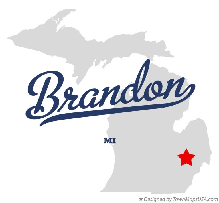 Map of Brandon Michigan MI