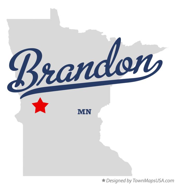 Map of Brandon Minnesota MN