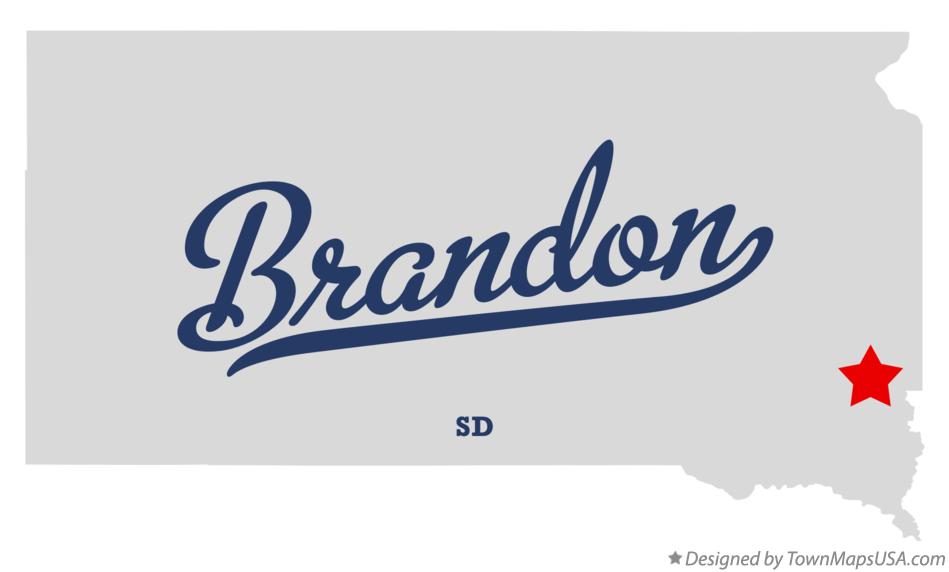 Map of Brandon South Dakota SD