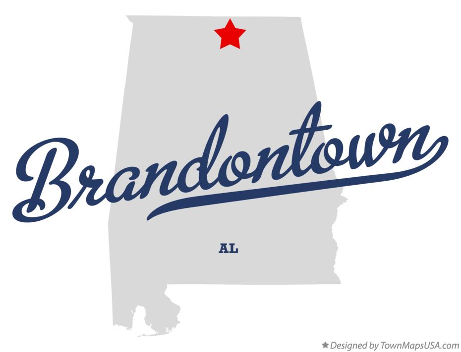 Map of Brandontown Alabama AL