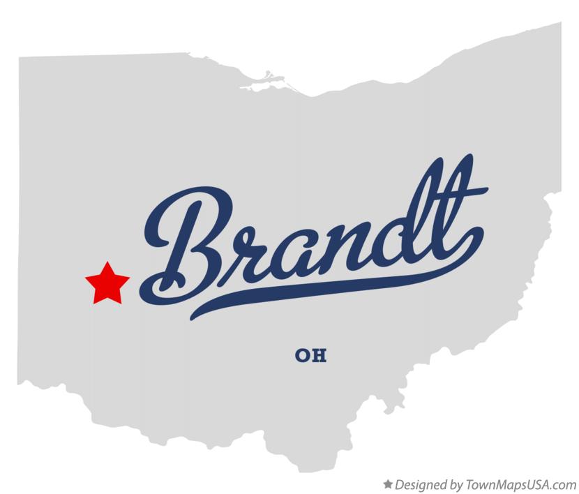 Map of Brandt Ohio OH
