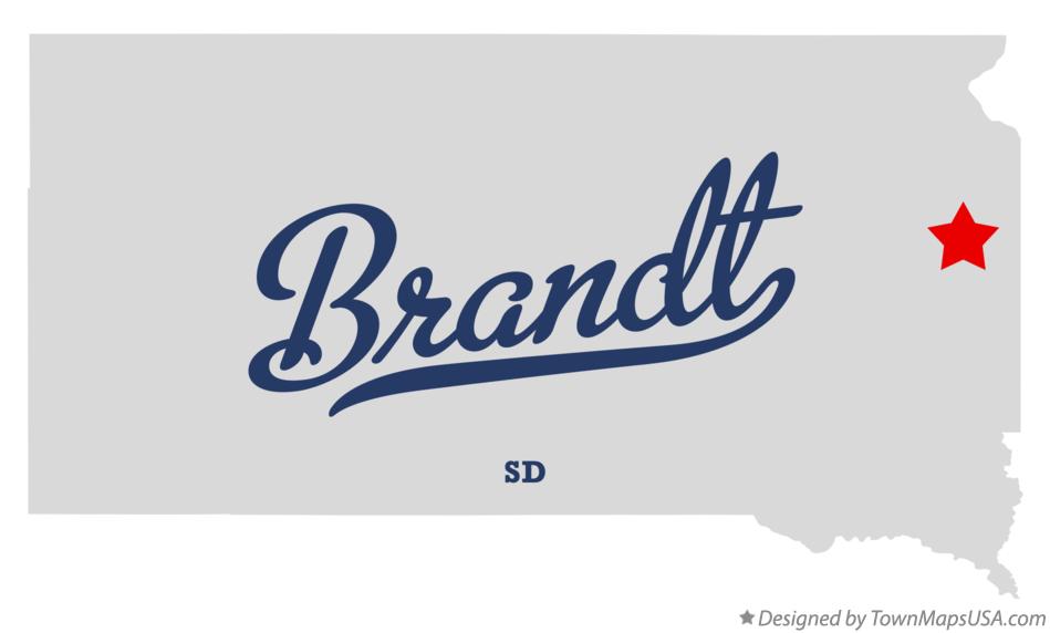 Map of Brandt South Dakota SD