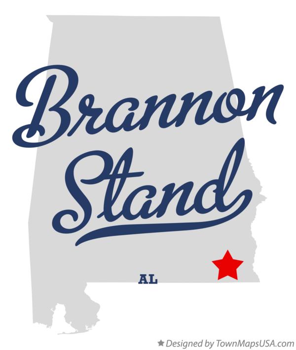 Map of Brannon Stand Alabama AL