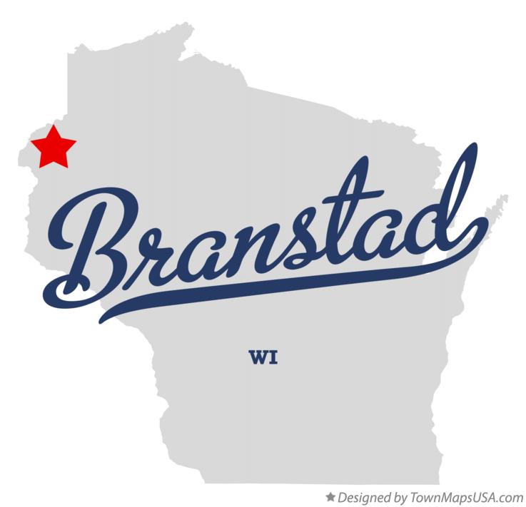 Map of Branstad Wisconsin WI