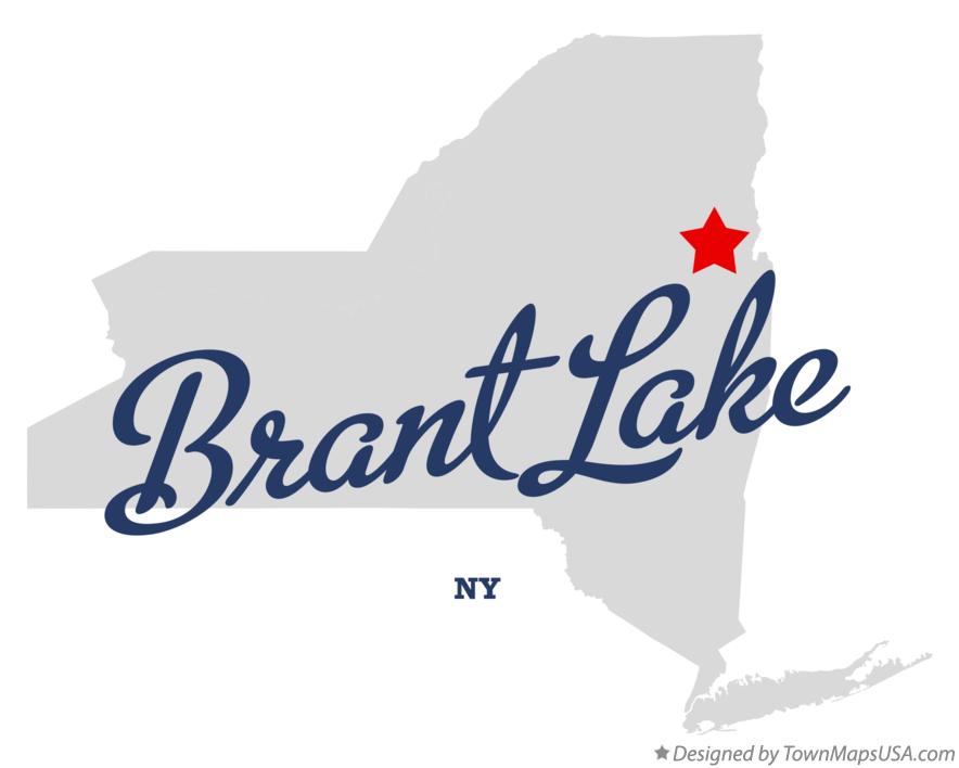 Map of Brant Lake New York NY