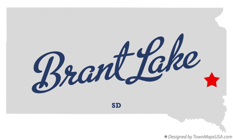 Map of Brant Lake South Dakota SD