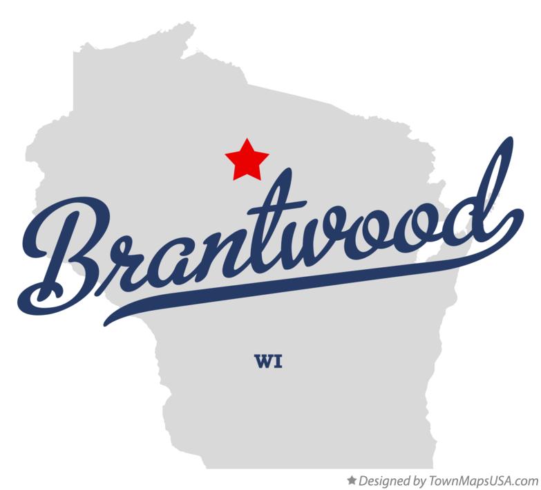 Map of Brantwood Wisconsin WI