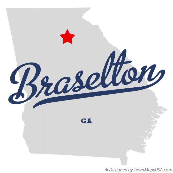 Map of Braselton Georgia GA