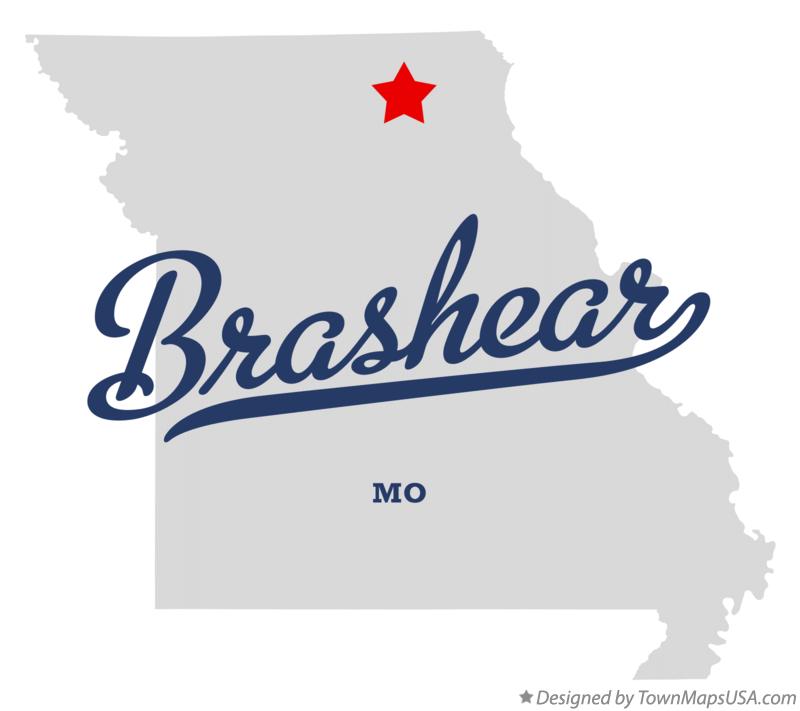 Map of Brashear Missouri MO