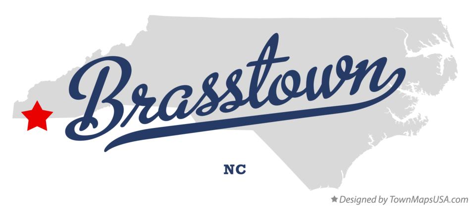 Map of Brasstown North Carolina NC