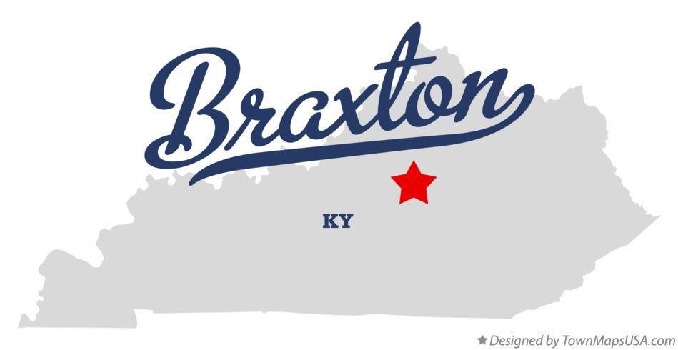 Map of Braxton Kentucky KY
