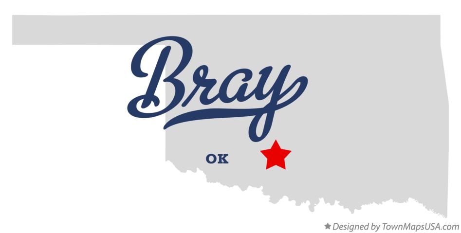 Map of Bray Oklahoma OK