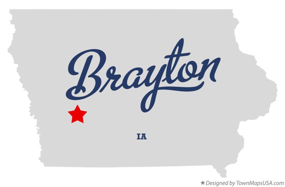 Map of Brayton Iowa IA