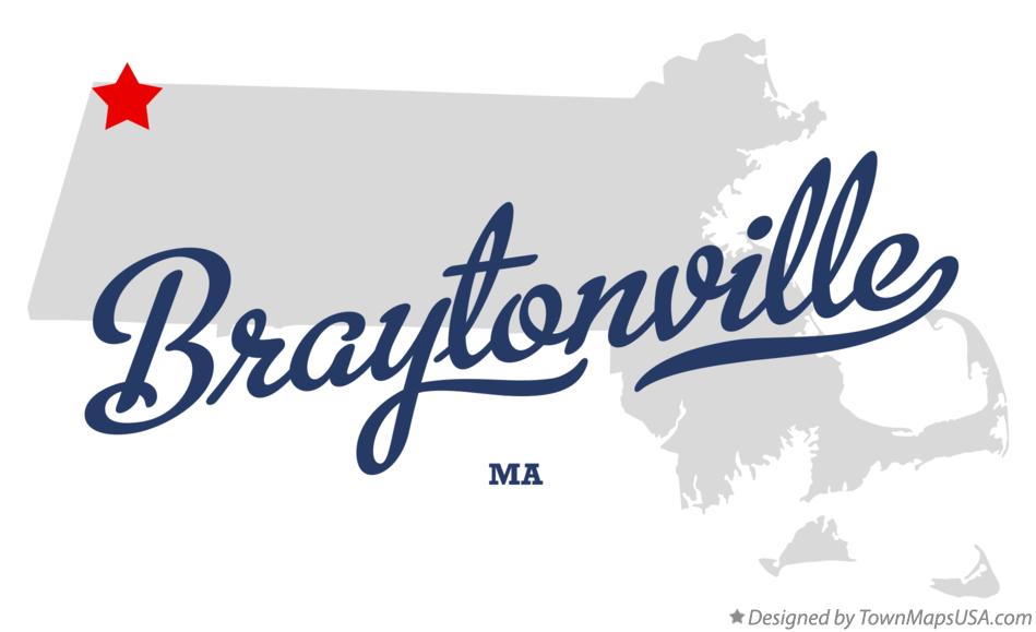 Map of Braytonville Massachusetts MA