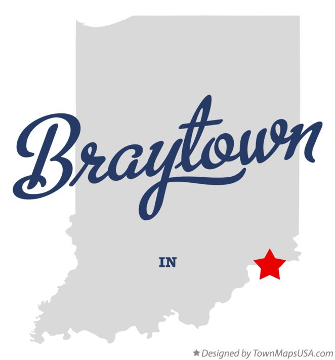 Map of Braytown Indiana IN