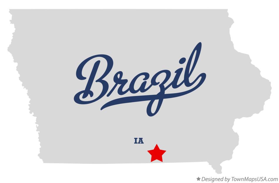 Map of Brazil Iowa IA