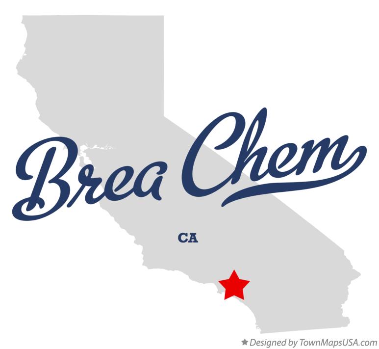 Map of Brea Chem California CA