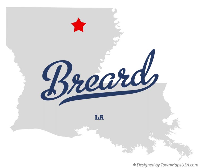 Map of Breard Louisiana LA