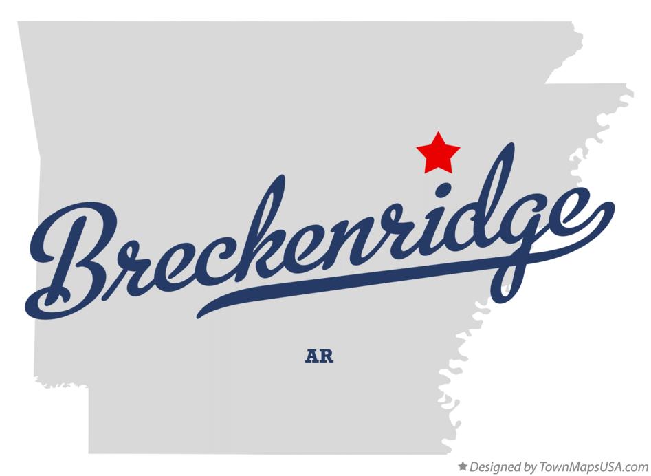 Map of Breckenridge Arkansas AR