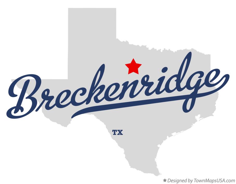 Map of Breckenridge Texas TX