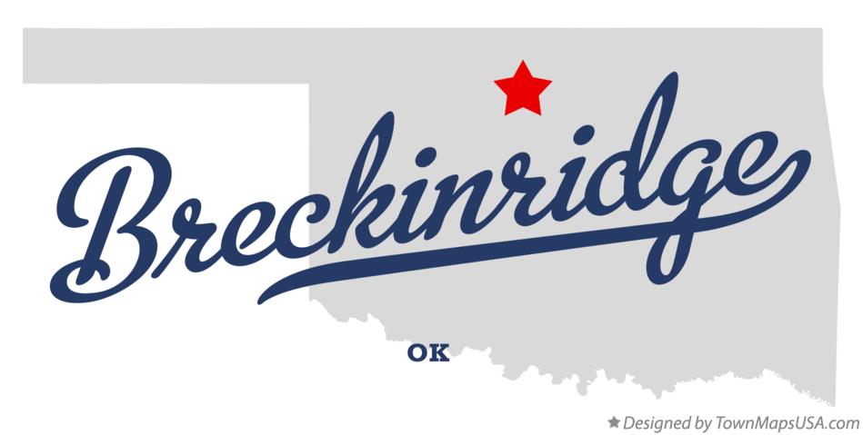 Map of Breckinridge Oklahoma OK