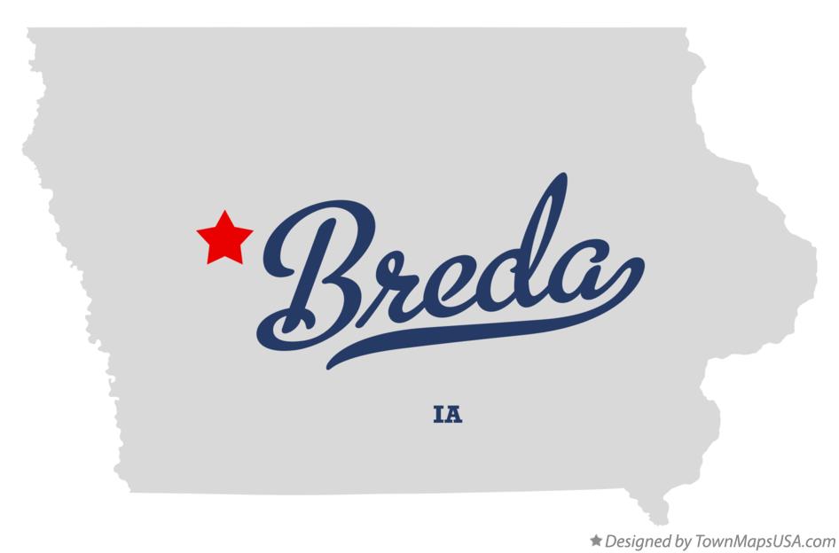 Map of Breda Iowa IA