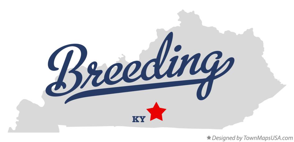 Map of Breeding Kentucky KY