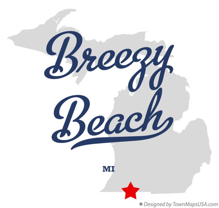 Map of Breezy Beach Michigan MI