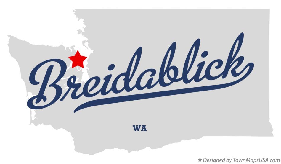 Map of Breidablick Washington WA