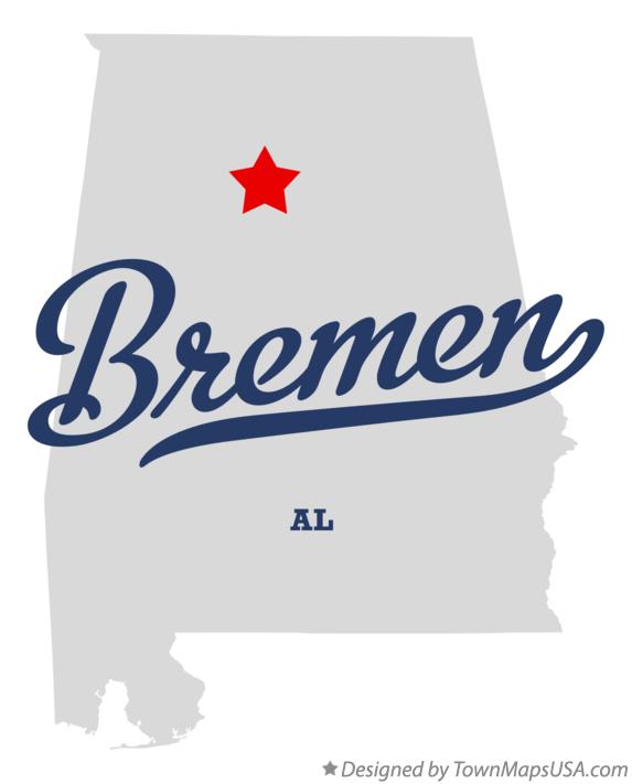 Map of Bremen Alabama AL