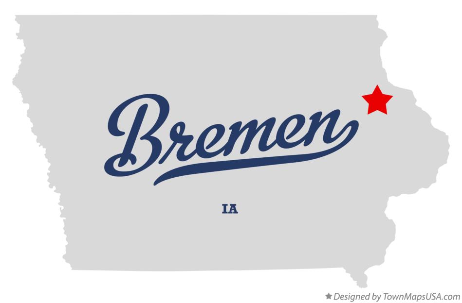 Map of Bremen Iowa IA