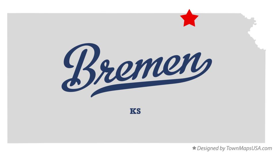 Map of Bremen Kansas KS