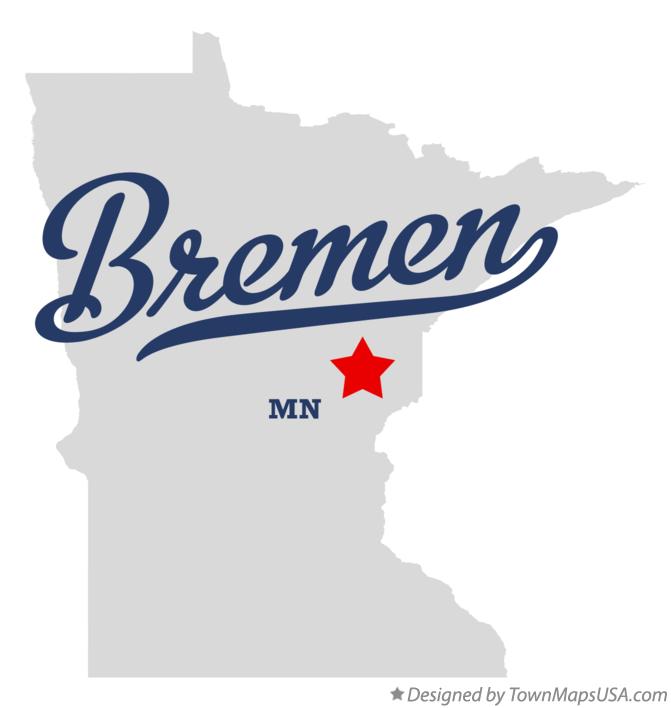 Map of Bremen Minnesota MN