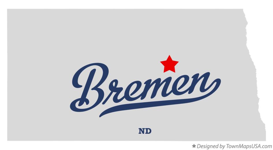 Map of Bremen North Dakota ND