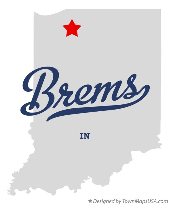 Map of Brems Indiana IN