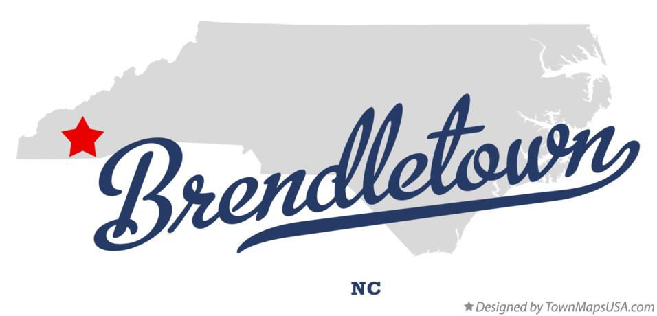 Map of Brendletown North Carolina NC