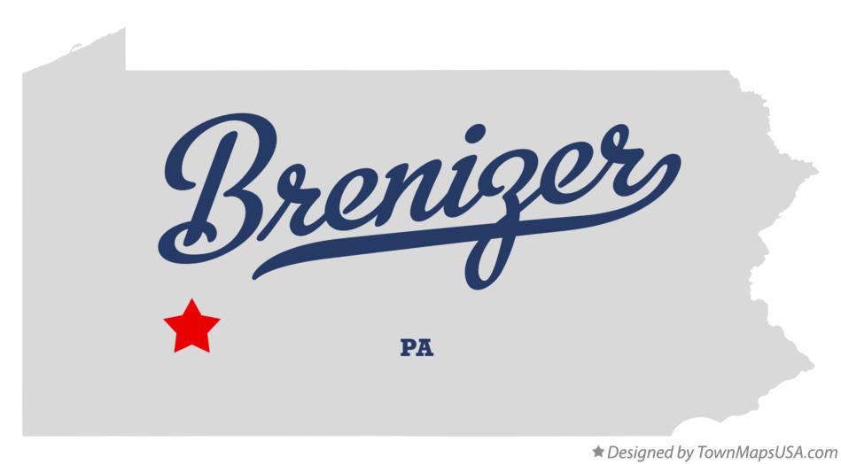 Map of Brenizer Pennsylvania PA