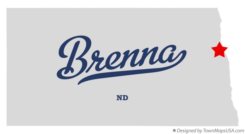 Map of Brenna North Dakota ND