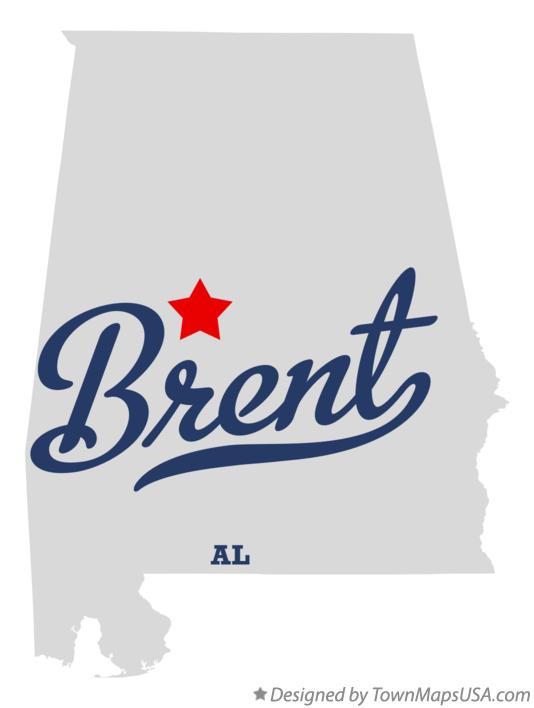 Map of Brent Alabama AL